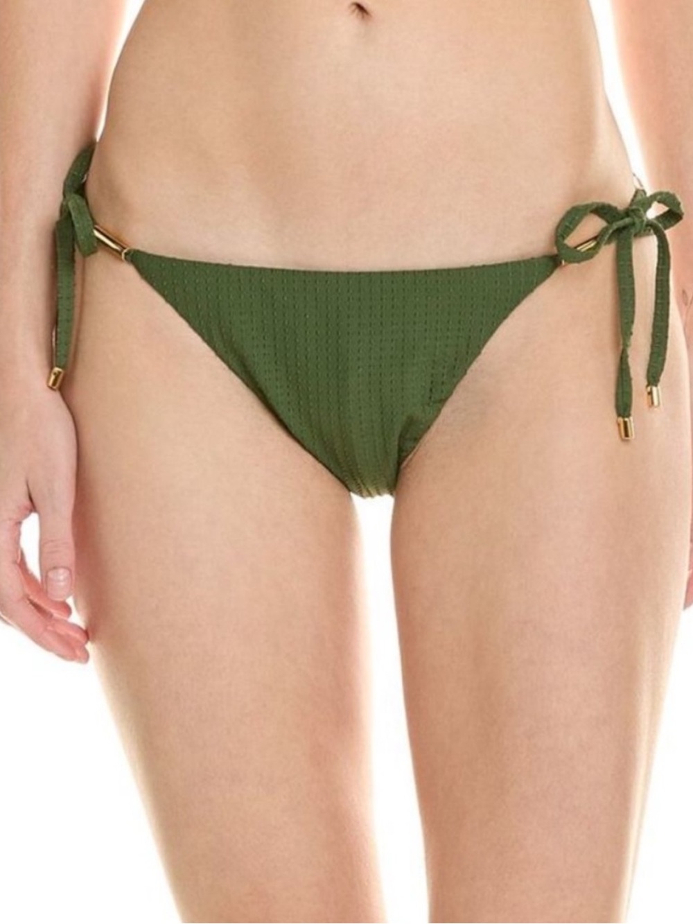 PQ Swim Banyan Dot Detail Tie Side Bikini Bottoms SZ M NWOT